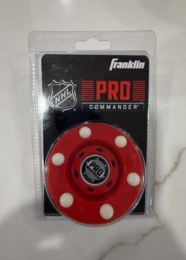 Franklin Sports NHL Pro Commander Street Hockey Puck Red New
